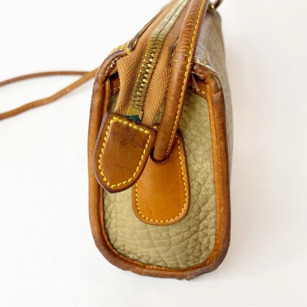 Vintage 80/90s Y2K Dooney & Bourke Leather Calfskin Mini Zip Top Cross Body Bag - Picture 4 of 16